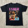 Usher Past Present Future Tour Short Sleeve  Cotton Black All Size Shirt