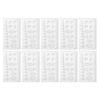 10pcs Ultra Thin Transparent Nail Ruler Soft Manicure Ruler  Precision Nail Measuring Work