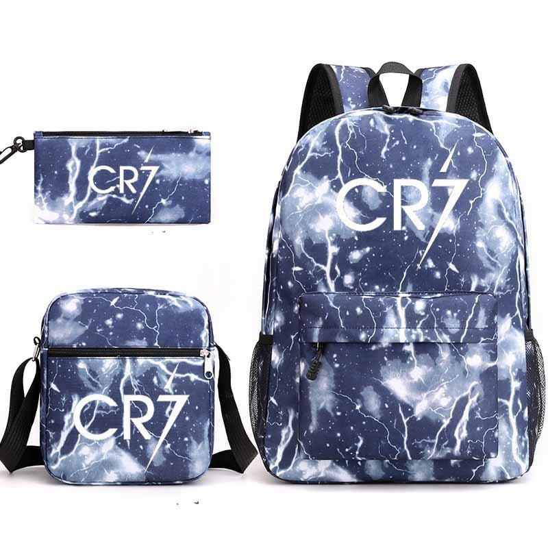 Fashionable Cr7c Teenager Backpack Set With Pen Bag Wholesale
