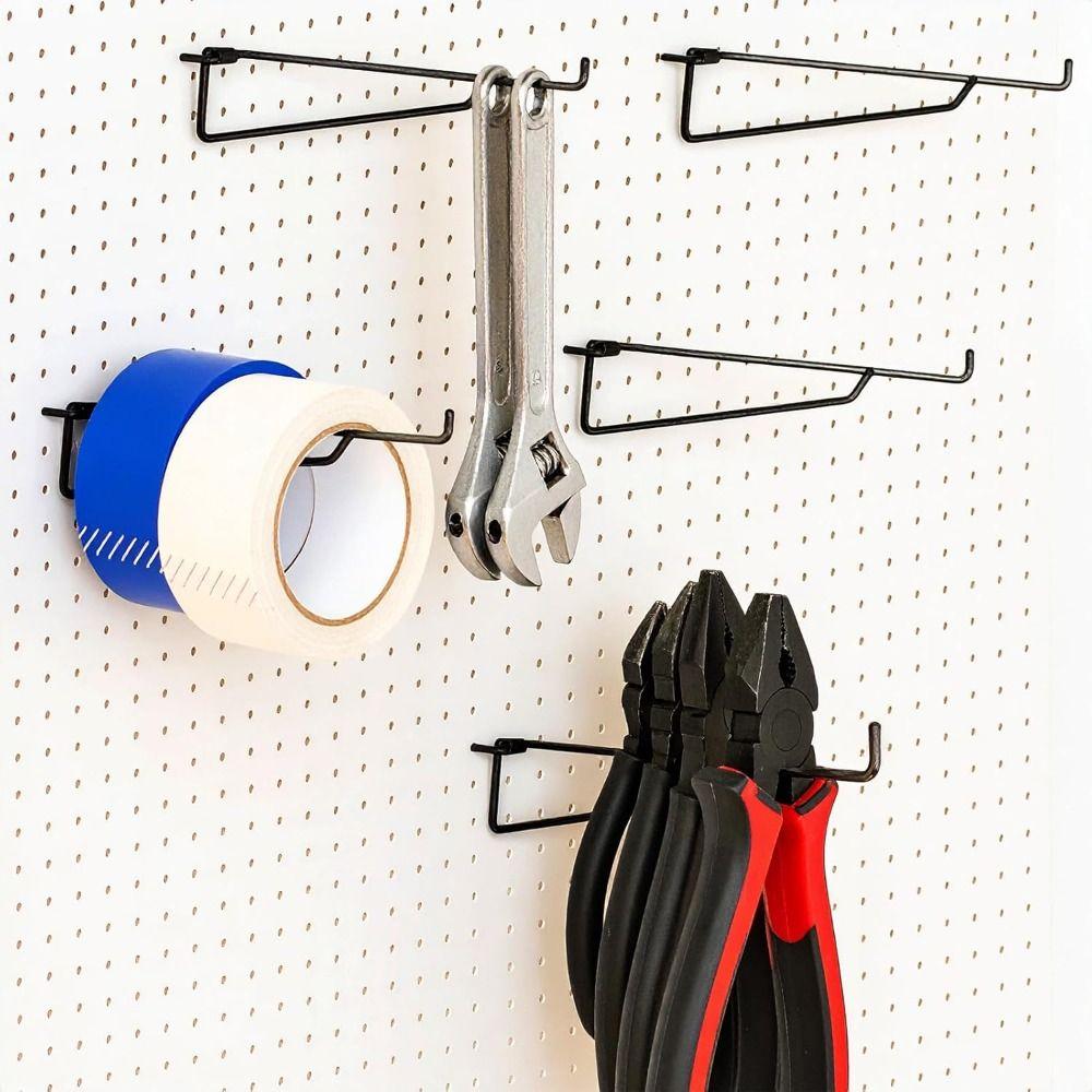 5pcs Heavy Duty Peg Board Brackets Wall Mount Pegboard Organizer Portable Pegboard Clip Set  Garage