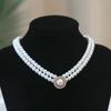 Elegant Vintage Pearl Necklace Earring Set Women Party Wedding Daily Decoration Jewelry