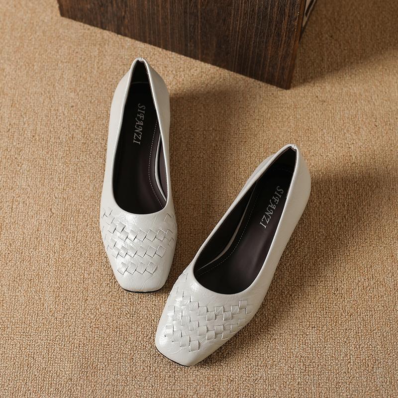 Fashion French Retro Woven 2025 New Fashion Shallow Women's Single Shoes