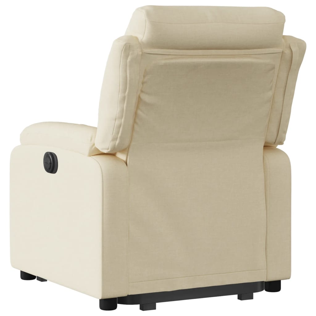 Electric Recliner Chair with Rising Function Cream Fabric