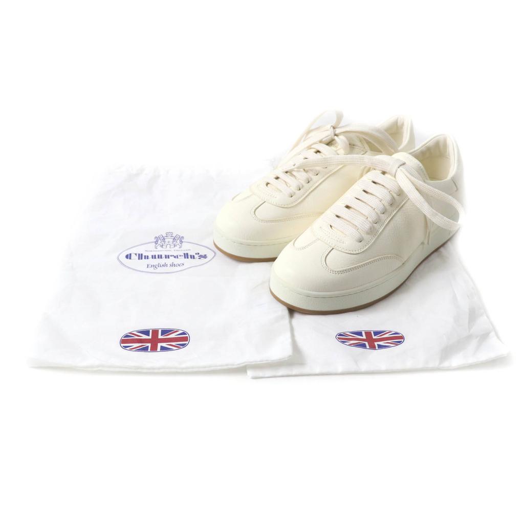 Pristine CHURCH'S sneakers LAURELLE Deerskin lace-up Ivory Dearskin Leather Women 38 Used