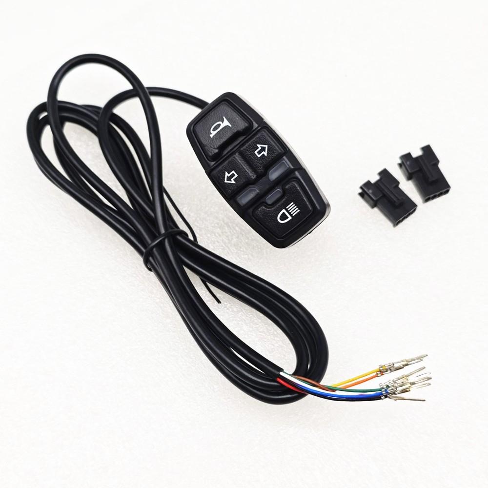 Motorcycle Headlight Horn Turn Light Switch Waterproof For Ebike Scooter Switch