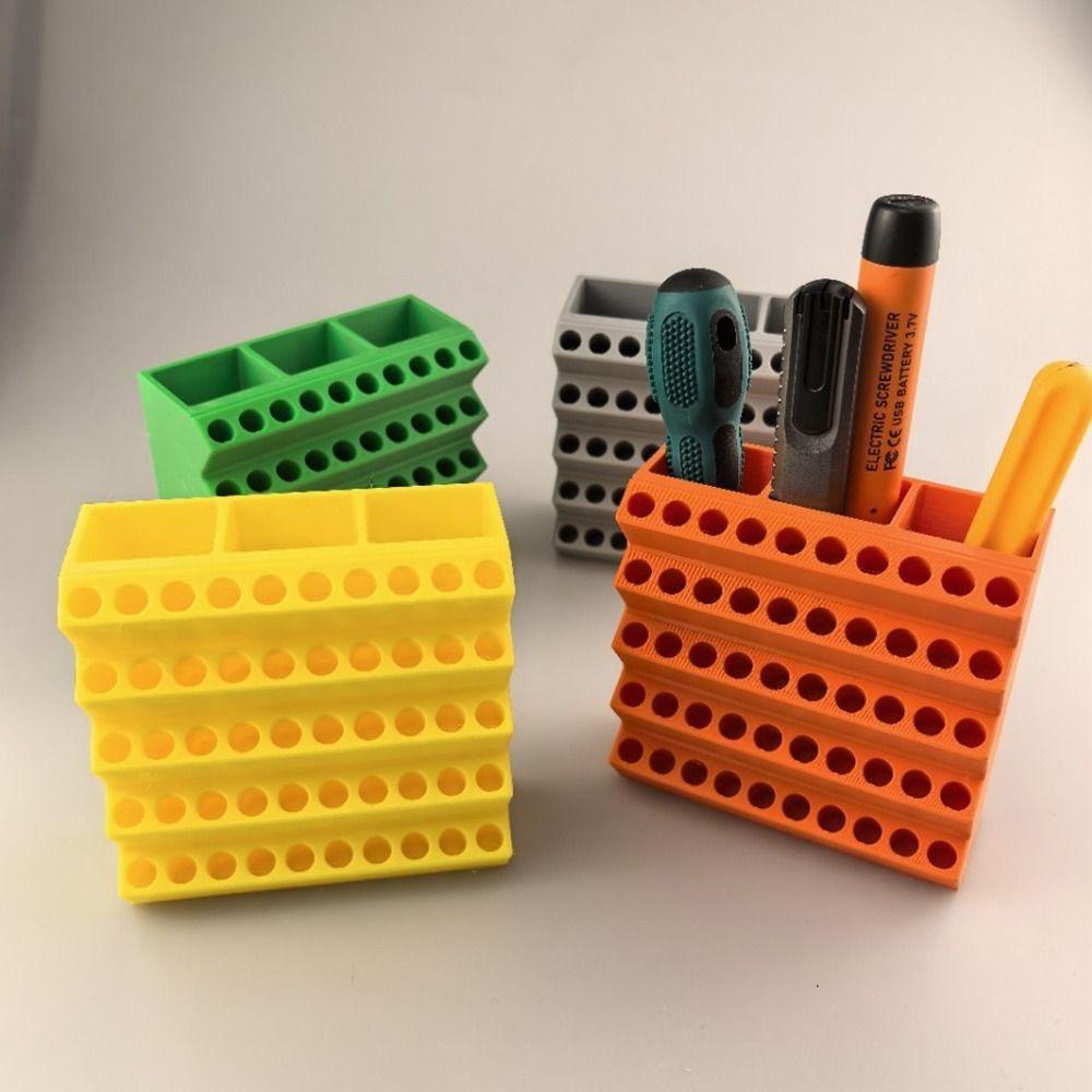 50 Holes Drill Bits Organizer Easy Storage Screwdriver Storage Rack Workshop