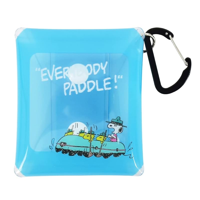 

[Snoopy] earphones pouch accessory case mini wired/wireless storage air pods/pro clear multi case SS size 0046 ladies Blue (SPZ-3117)