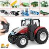 1/24 RC Farmer Traktoranhänger mit LED-Scheinwerfer Bauernhof Spielzeug Set 2,4G Fernbedienung Auto LKW Landwirtschafts-Simulator Kinder Jungen Geschenk
