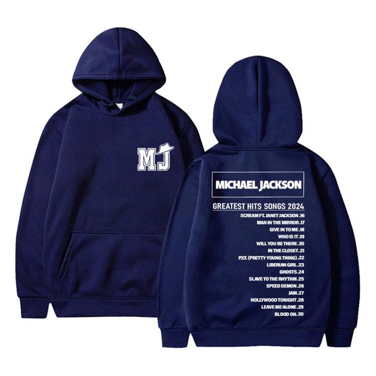 Classic Vintage Michael Jackson Greatest Hits Songs 2024 Hoodie Men Women Gothic Punk Sweatshirt Men's Rock Oversized Streetwear