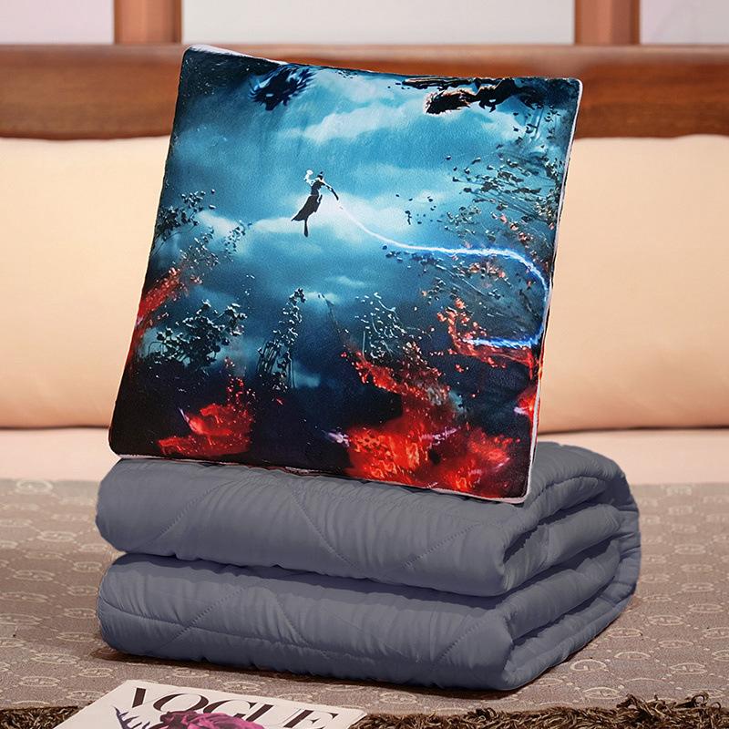 

Подушка-одеяло с принтом Нечжа, подушка-одеяло в национальном стиле, подушка для сна, офисное одеяло два-в-одном 40 * 40cm open 100 * 150cm