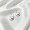 White Cashew Stud Earrings, Daily French C-Shaped Earrings for Women, Sweet Niche Design, Simple Versatile Temperament