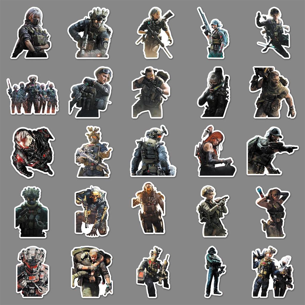 Delta Force Shooting Game Stickers - 50 Cool Trendy Designs for Computers & Water Bottles