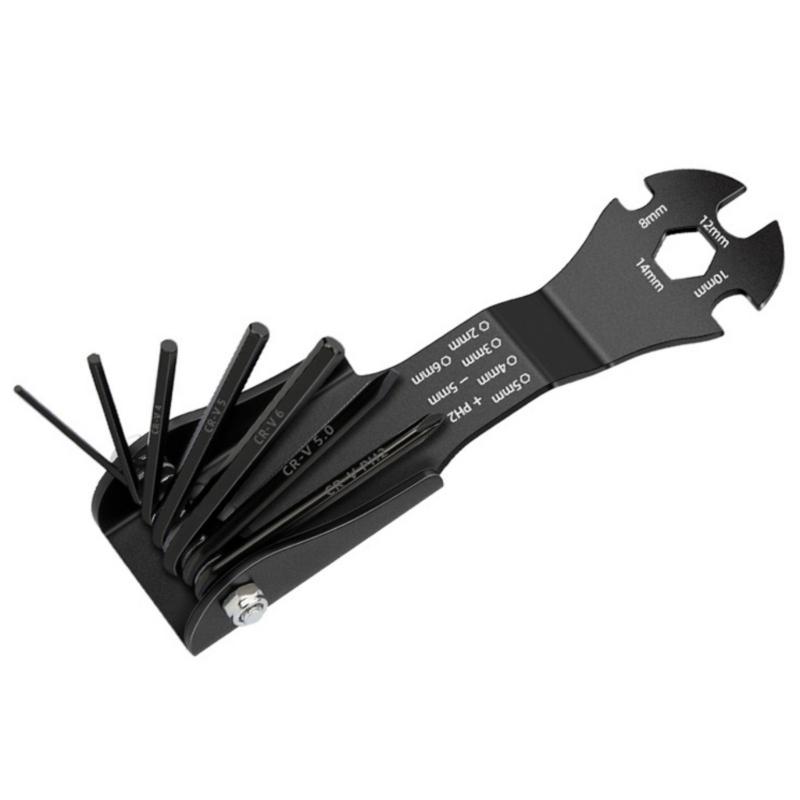 Multifunktionales Handwerkzeug-Set inklusive Kreuzschlitzschraubendreher, Maulschlüssel und klappbarem Sechskantschlüssel für verschiedene Reparaturarbeiten, tragbares Design