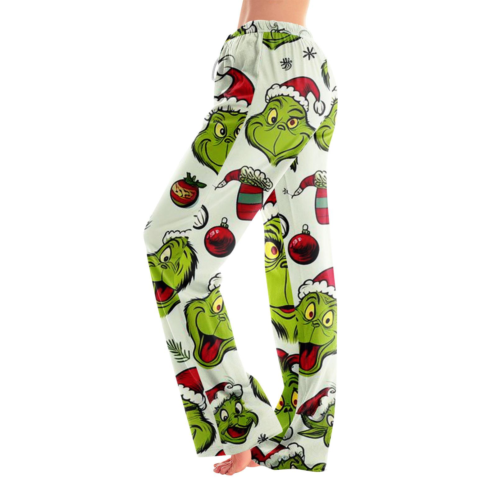 

Жіночі піжамні штани, одяг для сну, повсякденні штани на шнурках, еластичні пояси, зручні прямі вільні штани для йоги XL