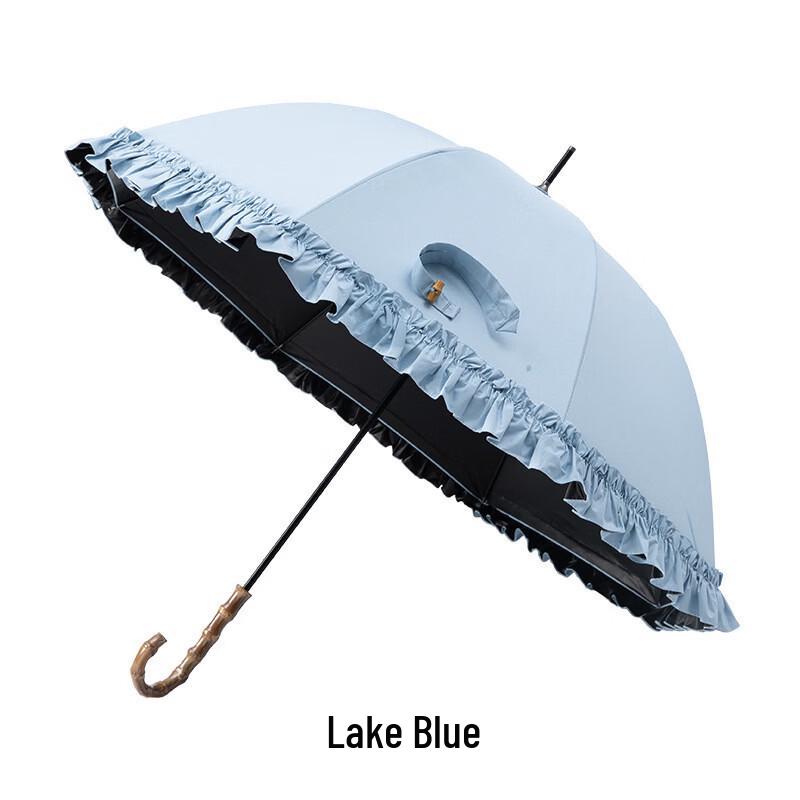 Handon Japanese Style Bamboo Handle Lace Sun/Rain Umbrella