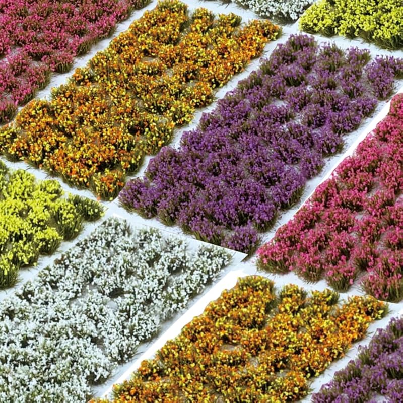 diorama flower flowers flower garden orange x yellow 50 shares set model railway miniature figure 10 colors in total white purple pink yellow DIY