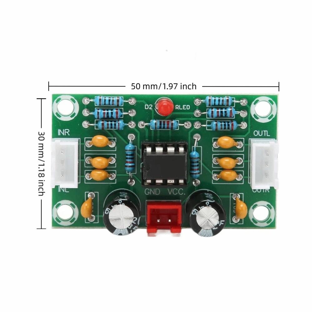 5PCS 5X Dual Channel Sound Operational Preamplifier Board DC12‑30V Power Supply Input NE5532 Amplifier Front Panel