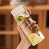 Water bottle simple transparent single-layer plastic cup with tea partition leak-proof sports water cup students will carry rope advertising gift cup