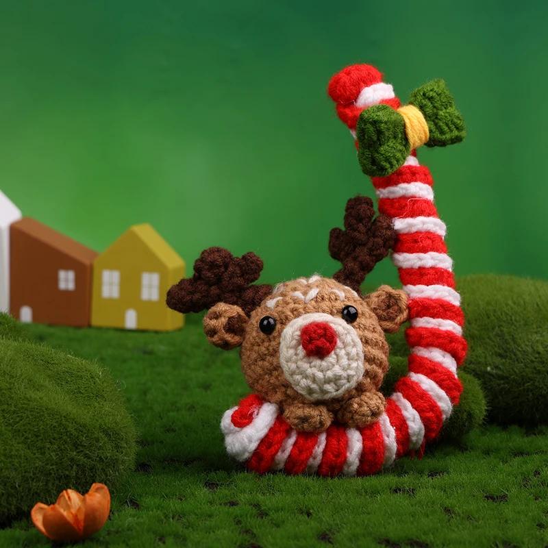 DIY Christmas Crochet Starters Kit, Complete Craft Knitting Kit with Crochet Hooks Yarns Video Tutorials for DIY Gift