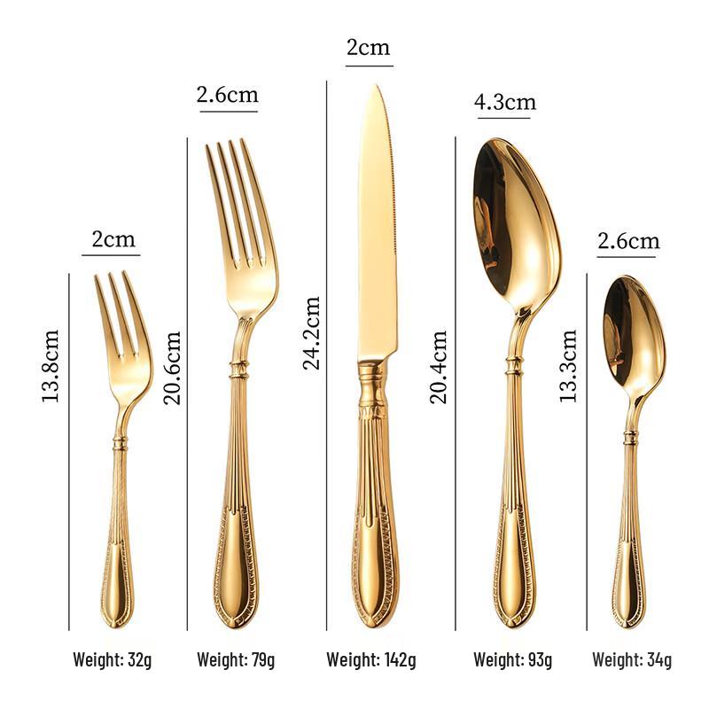 

Abay 304 Stainless Steel Twill Handle Cutlery Set