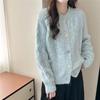 Women's Chunky Knit Cardigan - Cozy Autumn/Winter Loose-Fit Outerwear, Thick Cable Knit Top