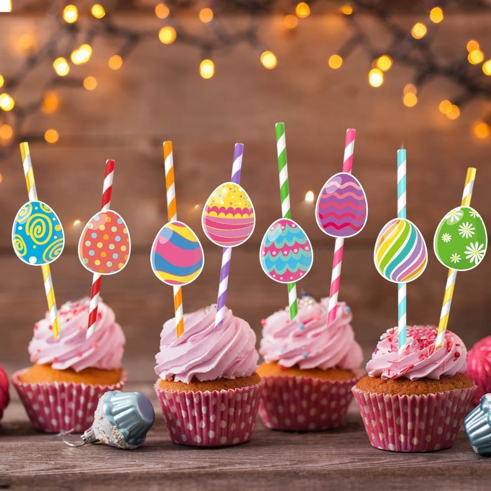 Decor Easter Egg Supplies Set For Party Venue Decoration And Plugin Cake
