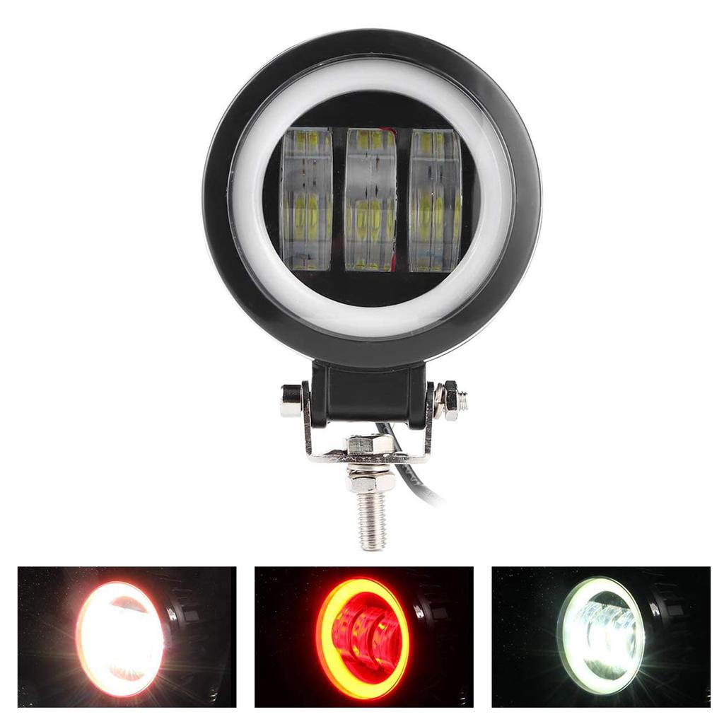 30W LED Pracovní světlo Angel Eye Halo Kroužek 3,5 PALCE Motocykl SUV Auto Nákladní auto 12V 24V Bílá 6500K DRL Offroad Jízdní světlo Světlomet