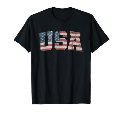 USA US Flag Patriotisch 4. Juli Amerika T-Shirt