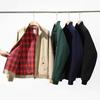 Spring Autumn Men's Retro Pilot Jacket Men's Loose Pure Color Stand Collar Three-Proof Outerwear