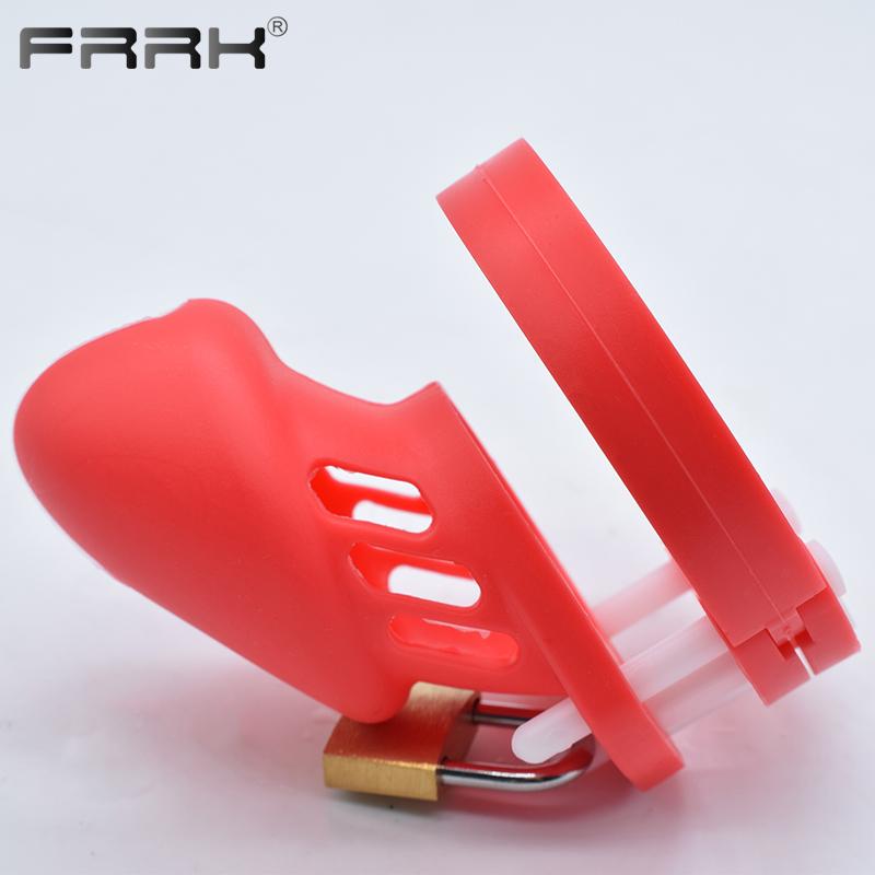 1 Set Keuschheitskäfig aus Silikon für Männer, kleiner Standard-Cock Cage mit 5 Penisringen, Erotik-Sexprodukte, Spielzeug für Männer