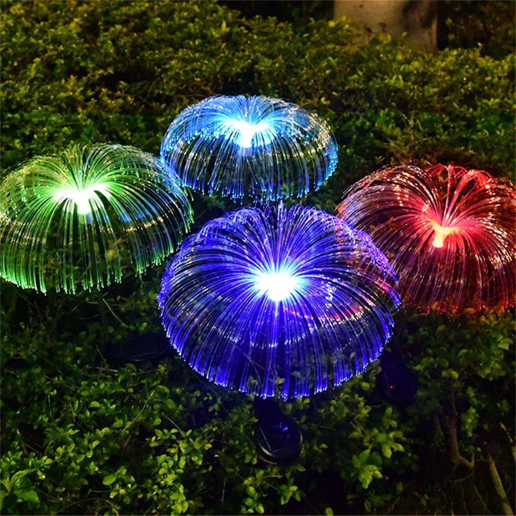 Solar Outdoor Lights MultiColor Changing Jellyfish Ground Lights  LED Lamp Garden Path-way 