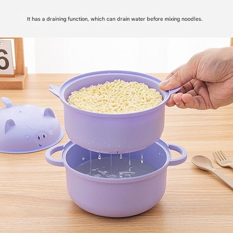 Multifunctional Strainer Bowl Set Microwave Safe Includes Lid Handle Utensils For Easy Cooking And Serving Large Capacity