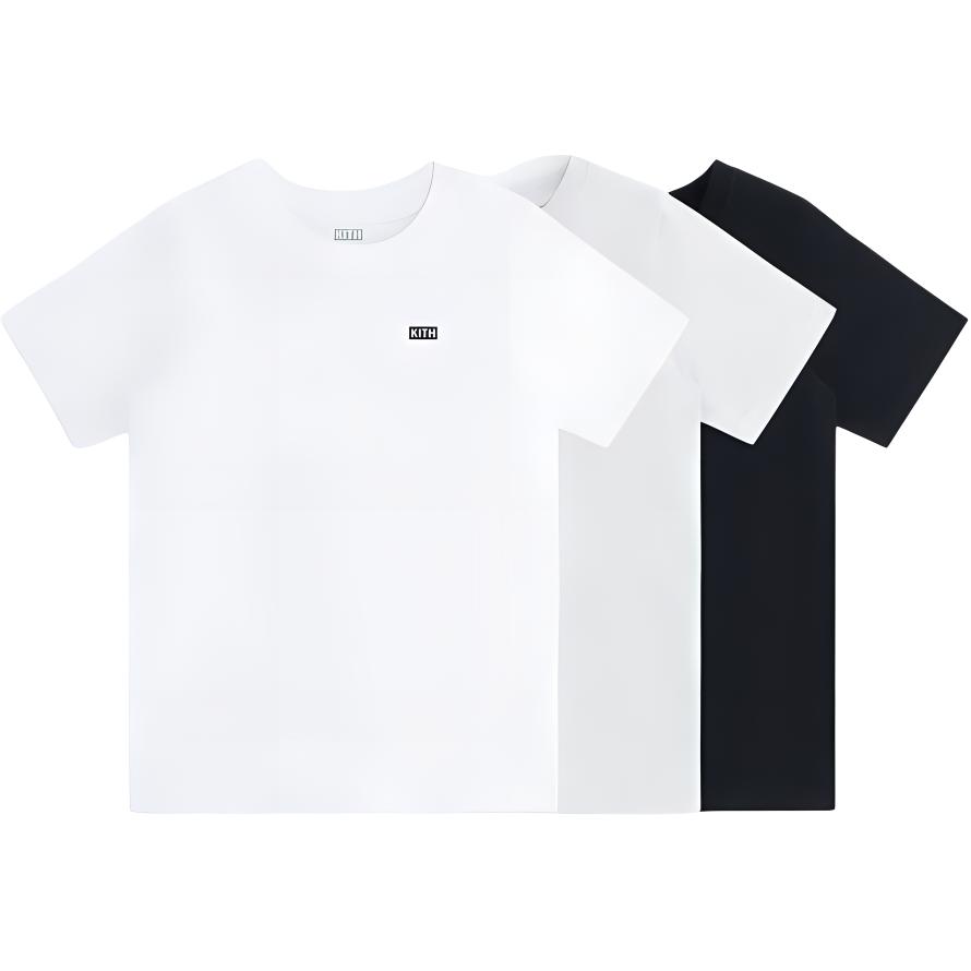 Kith Aw24 Kids Fall Classics 2024 Series Comfortable Fashion Round Neck Short Sleeve T-Shirt 3-Pack Kids Tops KHK030553-001