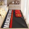 Sportovní kusový koberec, Manchester United Glory Glory Man Utd 3D červený bannerový plakát, Dekorace pro fanouškovskou jeskyni, Protiskluzová podložka