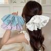 25cm Oversized Polka Dot Hair Tie Women Korean Style Mesh Scrunchie Bow Headband Accessory Ponytail Sweet Minimalist