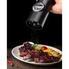 2Pcs Battery Powered Electric Pepper Salt Grinder Set Adjustable Coarseness Spice Mill with One Click Operation Kitchen Supplies
