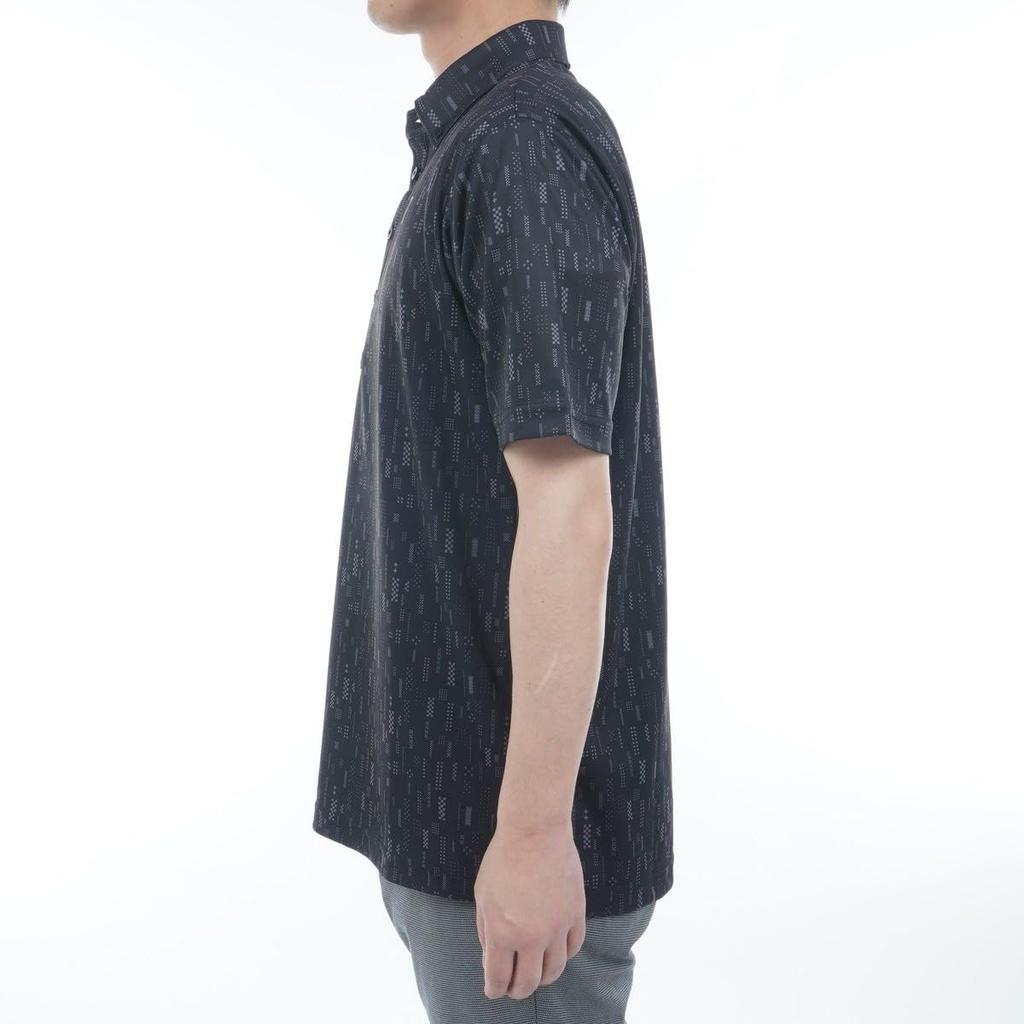 [Bridgestone Golf] Retro Short Sleeve Button-Down Shirt EGM07A Men's BK