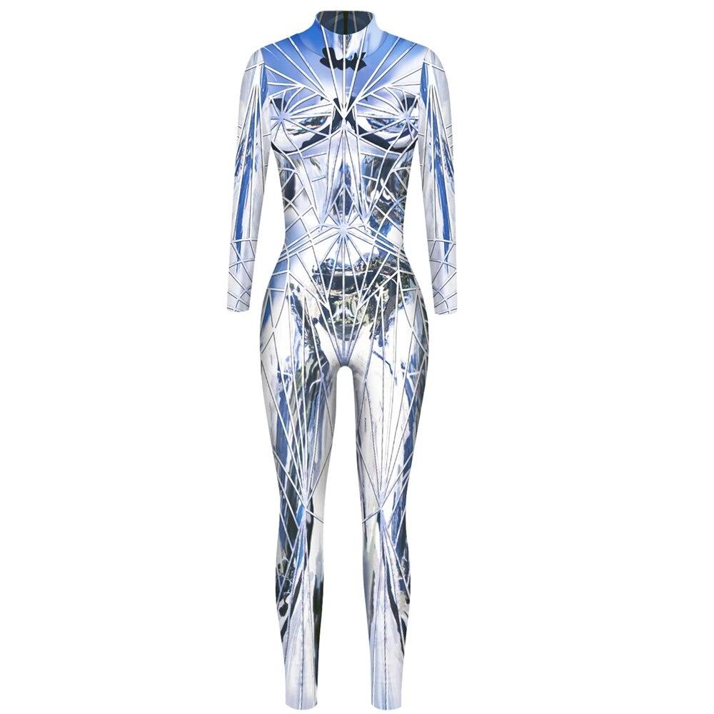 Робот Панк Готический Комбинезон Комбинезон Сексуальные Женщины Косплей Костюмы Зентаи Хэллоуин Боди XL