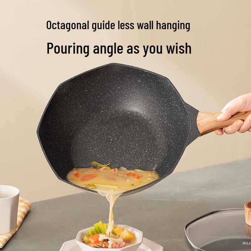 Supor 32cm Octagonal Non-stick Wok