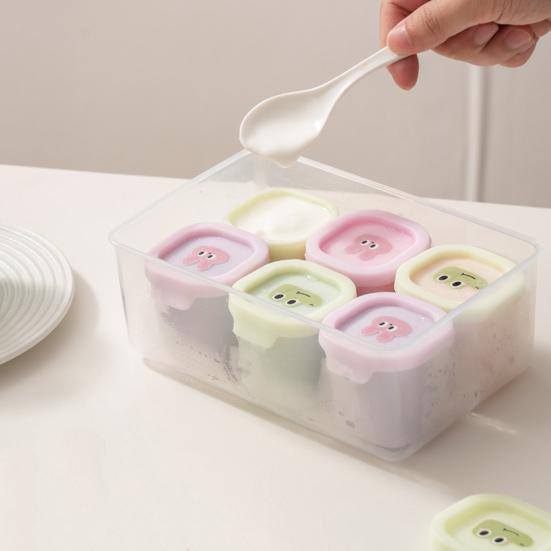 Food Freezer Tray with Lid Silicone Portion Control Mold for Puree Broth Easy-Release BPA-Free Stackable Essential Storage for Homemade Baby Meals