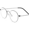 Manual Screwless B Titanium Glasses Frame IP Plating Korea Hot Sale Round Pure Titanium Myopia Glasses