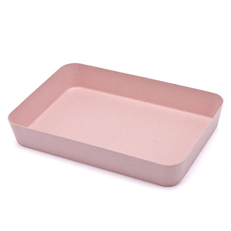 Wheat Straw Drawer Storage Compartment Tray Built-in Partition Box In Household Cabinets Kitchen Utensil Storage