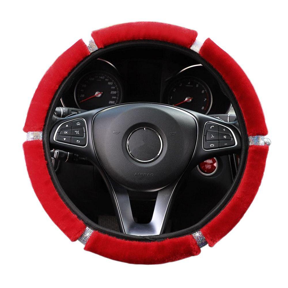 

Car Steering Wheel Cover Interior Parts Accessories Auto Steering Wheel Protector Car Decoration красный