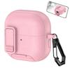Leather Texture Protective Case with Stand for Huawei Freebuds Clip2 Bluetooth Earbuds