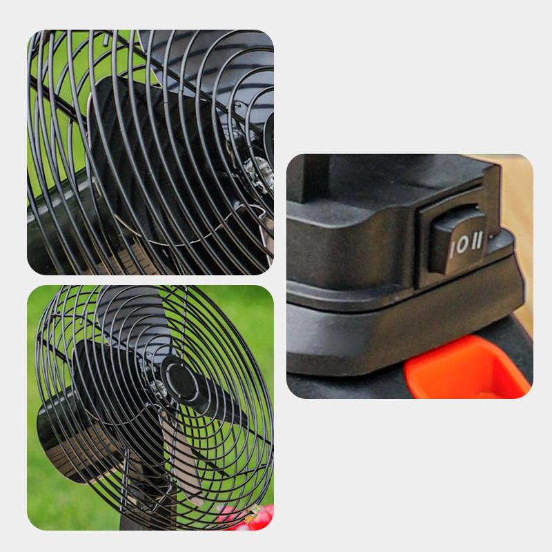 Portable Fan Cordless Lithium Battery Electric Fan Rechargeable Outdoor Desktop Cooling Fan For Philippine 5/10 Cell Batteries