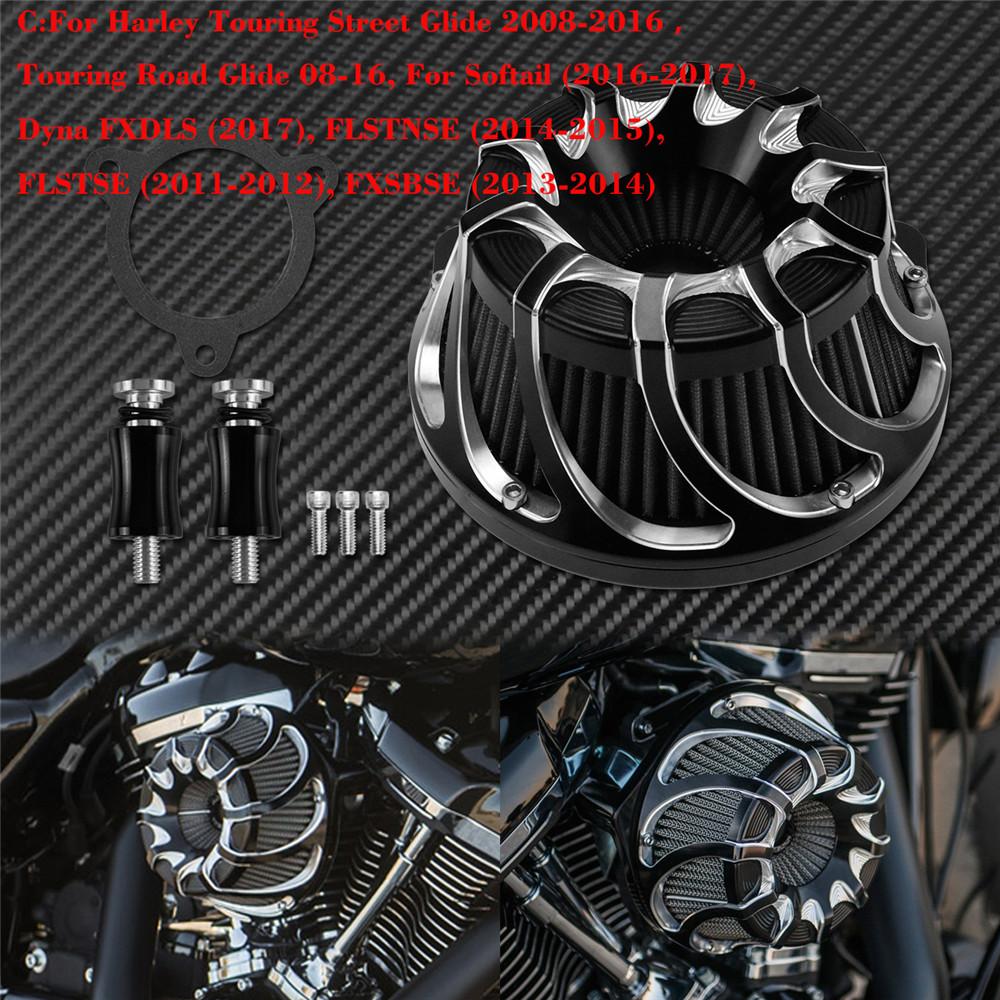 Motorcycle Air Cleaner Intake Filter Grey Element For Harley Touring Electra Street Glide FLHX Sportster XL Dyna Softail FLSTSE