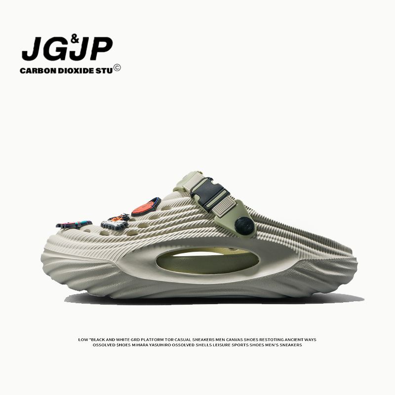 

Jgjp Two-Color Ripple Hole Shoes Baby Boy and Girl Summer Outwear Detachable Thick Sole Height Increasing Breathable Two-Way Closed Toe Sandals Light green [Halloween Pumpkin]] EUR41