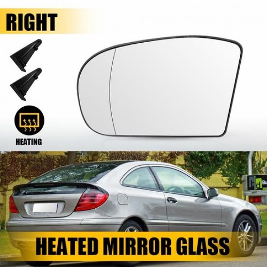 Heated Mirror Glass For Mercedes C230 Sport Coupe W203 2002-2007 Passenger Side