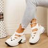 Pegged Heels Women's Shoes Platform Shoes Hollowed-out Shoes Sandals