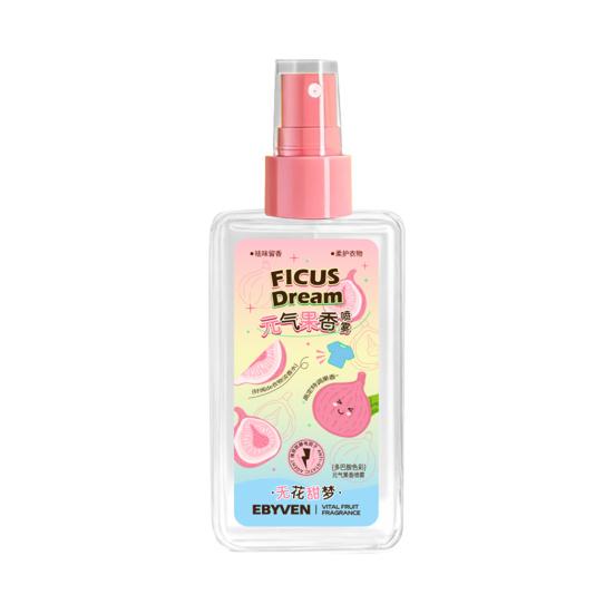 Fruity Scent Clothes Fragrance Spray, Long Lasting Citrus Fig Blueberry Notes Fabric Refresher, Odor Removal Wrinkle Release Deodorizing Mist розовый